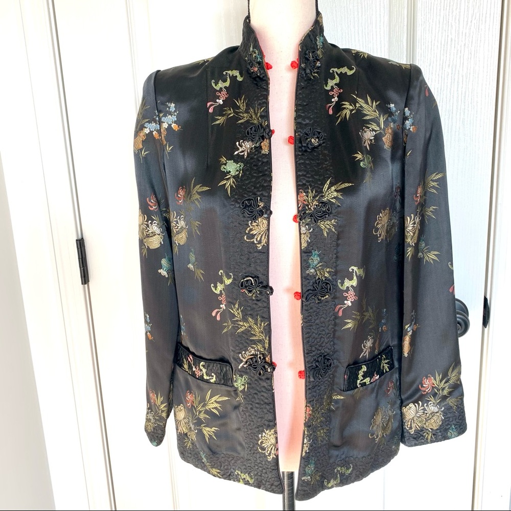 Reversible Embroidered Oriental Jacket/Blazers/M - image 1